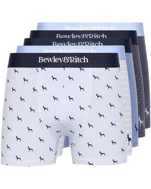 Bewley & Ritch Mirador 5Pk Boxer Shorts - Blue