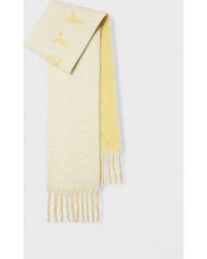 Burberry Reversible Logo Intarsia Scarf, Alpaca Wool Blend - Metallic