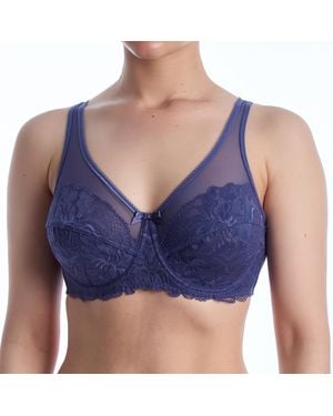 DIM Generous 008H4 Micro Tulle Underwire Bra - Blue