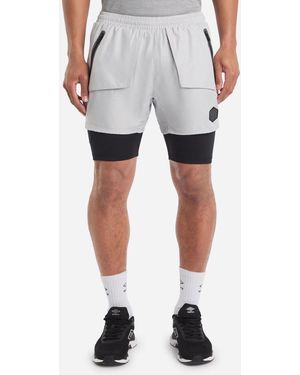 Umbro Pro Training Elite Hybrid Short (Harbour Mist/ - Grey