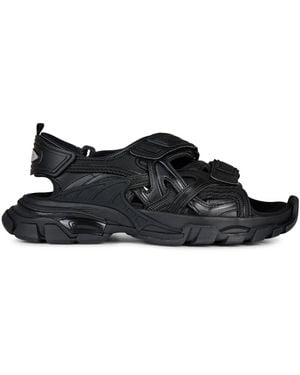 Balenciaga Neoprene Rubber Track Sandals - Black