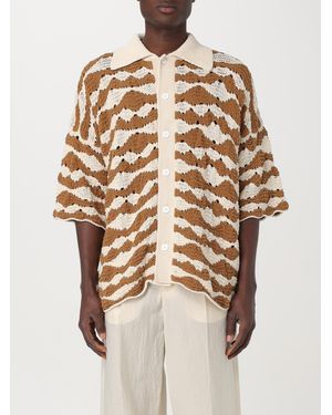 Bonsai Knitted Cardigan Short Sleeves - Natural