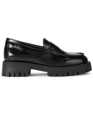 Steve Madden Leather Langsten Loafers - Black
