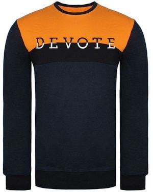 Devote London Blake Jumper Cotton - Blue