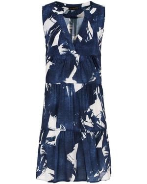 Conquista Sleeveless And A Line Dress - Blue