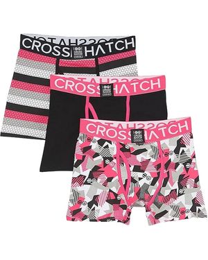 Crosshatch Crystaline Boxer Shorts (Pack Of 3) - Pink