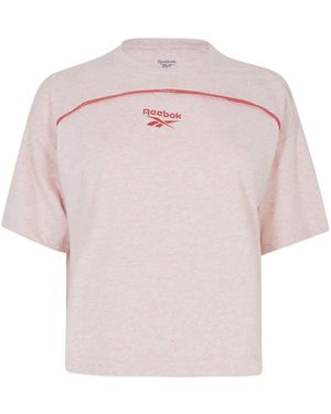 Reebok Crew Neck Relaxed Fit T-Shirt - Pink