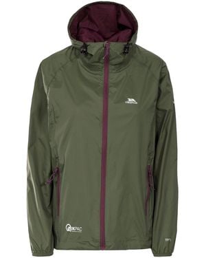 Trespass Ladies Qikpac Waterproof Packaway Shell Jacket - Green
