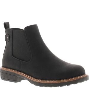 Apache Ankle Boots Concise Pu Zip Fastening Chelsea - Black