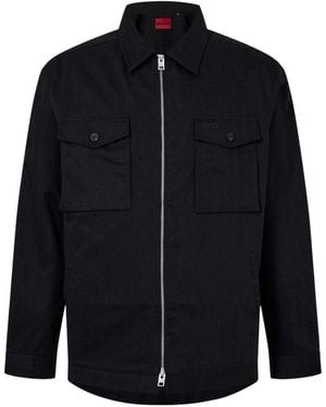 HUGO Chest Pocket Shirt Jacket - Blue