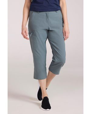 Mountain Warehouse 'Hiker' Capri Trousers Uv Protection Stretchy Trousers Polyamide - Blue