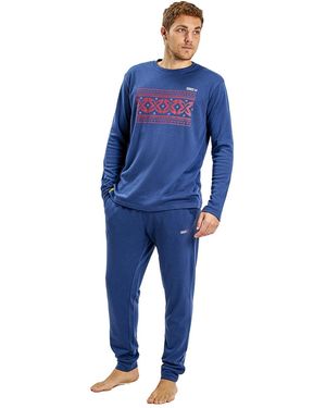 Munich Long Sleeve Winter Pyjamas Mudp0250 - Blue