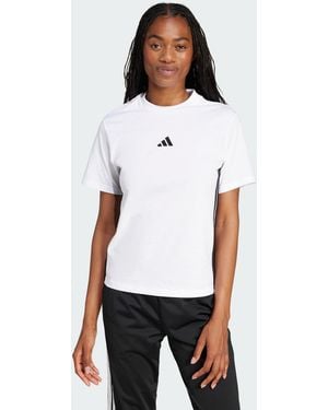 adidas Essentials 3-Stripes Cotton Tee - White