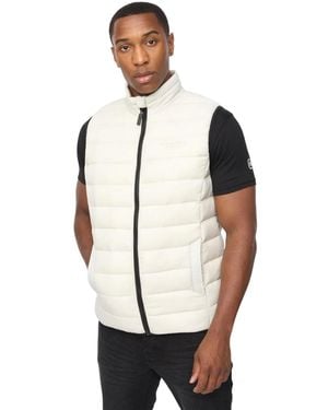 Crosshatch Gattering Mve Quilted Gilet (Putty) - Natural