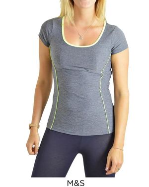 Secret Label Trim Active-Wear Top - Blue