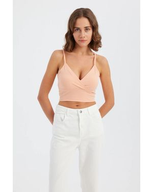 Hiccup Sleeveless V-Neck Basic Top - White