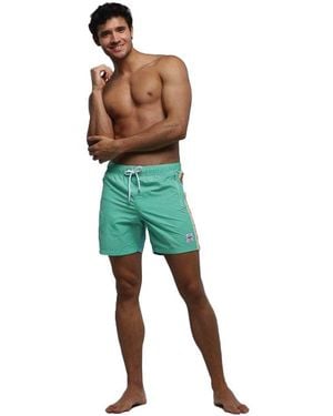Munich Retro Long Swimsuit With Mesh Inner Lining Um0380 - Green