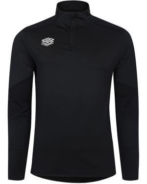 Umbro Adult Optimus Training Quarter Zip Midlayer - Black