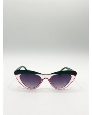 SVNX Two Tone Cat-Eye Sunglasses - Pink