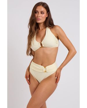 Urban Bliss Lemon Soft Triangle O Ring Bikini Top - Yellow