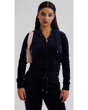 Juicy Couture Robertson Classic Jacket Hooded Sweatshirt - Blue