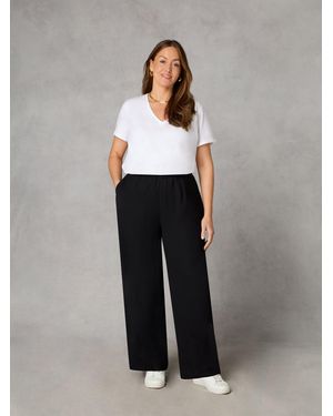 Live Unlimited Petite Wide Leg Trousers - Grey