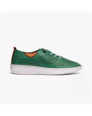 Lotus Katya Ladies Bungee-Lace Trainers - Green