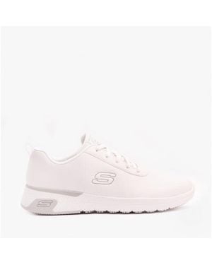 Skechers Marsing Gmina Sr Ladies Occupational Trainers Leather - Pink