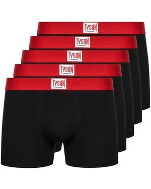 Tyson 5Pk Boxer Shorts - Red