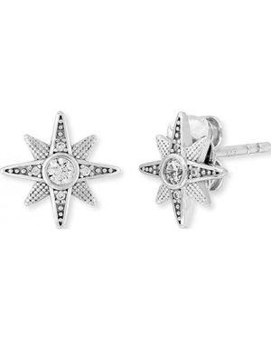 Engelsrufer Ere-Newstar-Zi-St Ladies New Star Earrings Sterling - Metallic