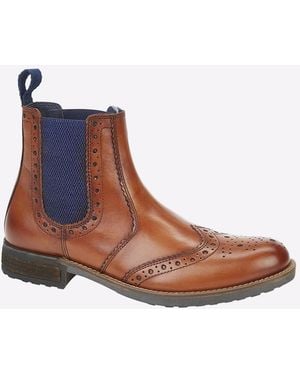Roamer Newburgh Brogue Chelsea Boots - White