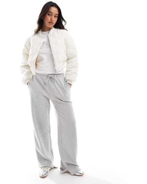 Cotton On Quilted Rib Bomber Jacket - White