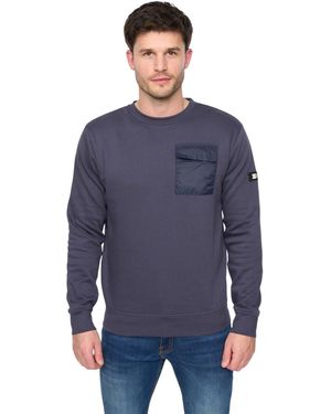 Duck and Cover Trentforth Crew Neck Sweatshirt (Dark) - Blue