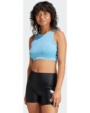 adidas Originals Essentials+ Crop Tank Top - Blue