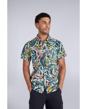Mountain Warehouse 'Jamie' Printed T-Shirt With Front Pocket Breathable Top Cotton - Multicolour