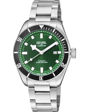 Gevril Yorkville 48606 Sellita Sw200, Swiss Automatic Dial Stainless Steel Date Watch - Green