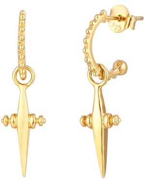 SEOL + GOLD 18Ct Plate Statement Cz Pearl Drop Earrings - Metallic