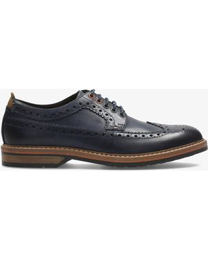 Clarks Pitney Limit Leather Shoes - Blue