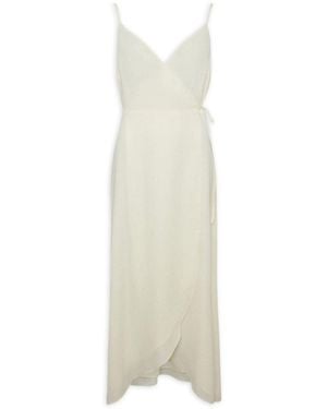Oasis Cami Midi Wrap Dress - White