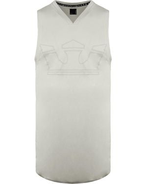 Supra V-Neck Sleeveless Off Graphic Logo Vest 192180 036 Cotton - Grey