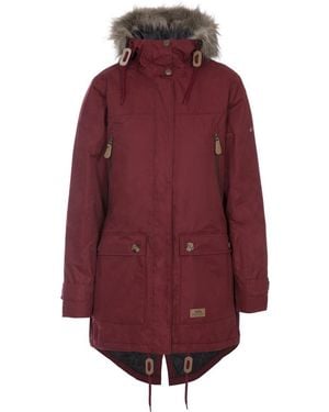 Trespass Ladies Clea Waterproof Padded Jacket - Red