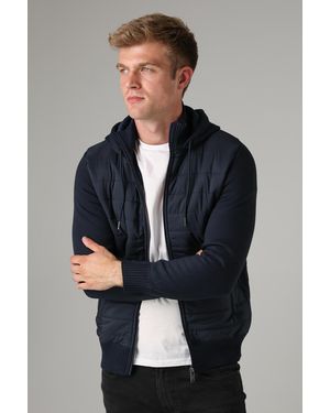 Kensington Eastside Quilted Zip-Through Jacket With Drawstring Hood - Grey