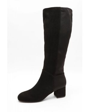 Quiz Knee High Boots - Black