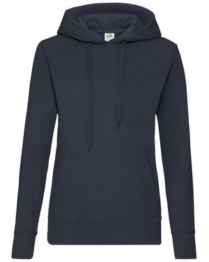 Fruit Of The Loom Classic 80/20 Lady Fit Hoodie (deep Navy) - Blauw