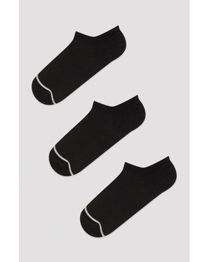 Penti 3-Pack Cotton Crew Socks - Black