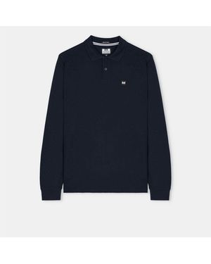 Weekend Offender Dice Long Sleeve Polo Shirt - Blue