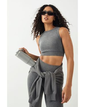 DSGN Studio Sport High Contour Washed Seamless Padded Crop Top - Grey