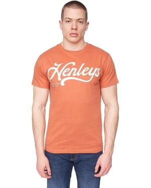 Henleys Scripthen T-Shirt - Orange