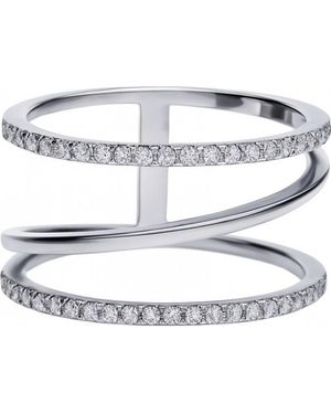 Diamonfire 6118631082170 Ladies Ring Sterling - Grey