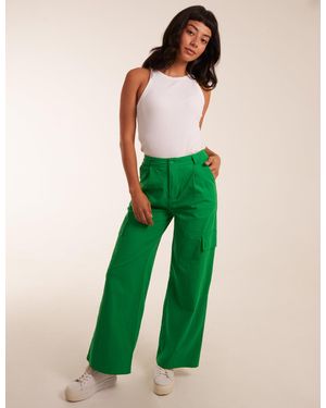 Blue Vanilla Trousers With Side Pocket - Green